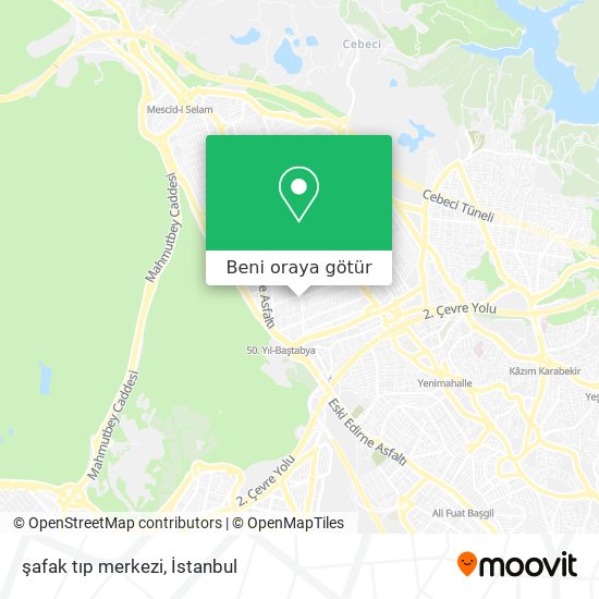 şafak tıp merkezi harita