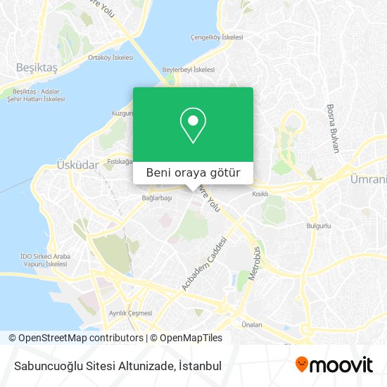 Sabuncuoğlu Sitesi Altunizade harita