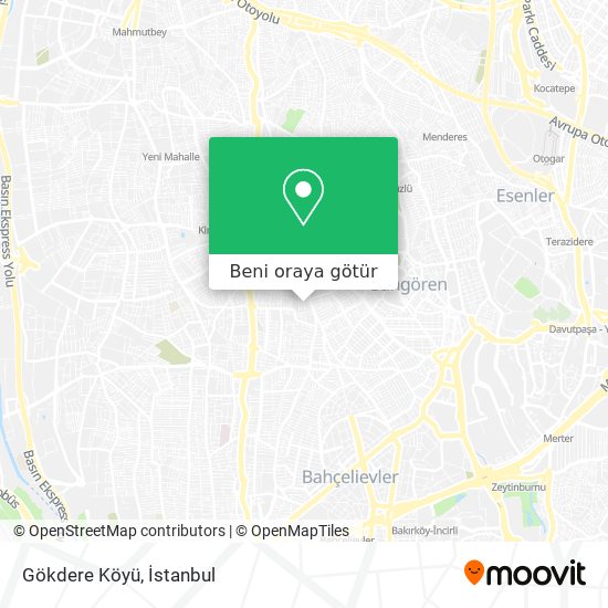 Gökdere Köyü harita