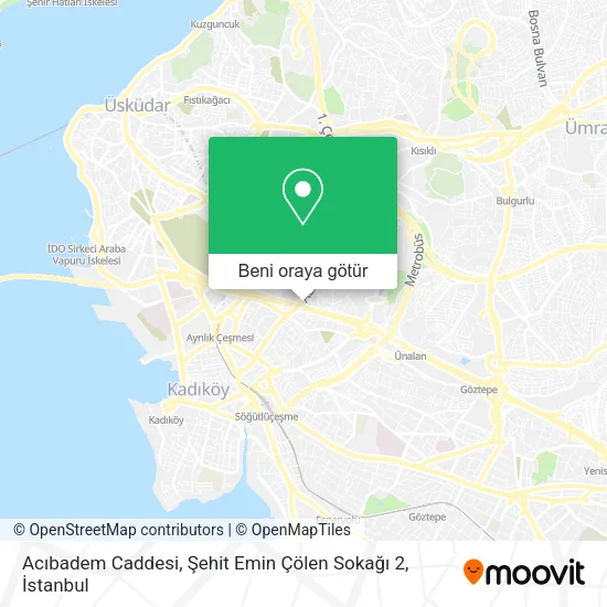 Acıbadem Caddesi, Şehit Emin Çölen Sokağı 2 harita
