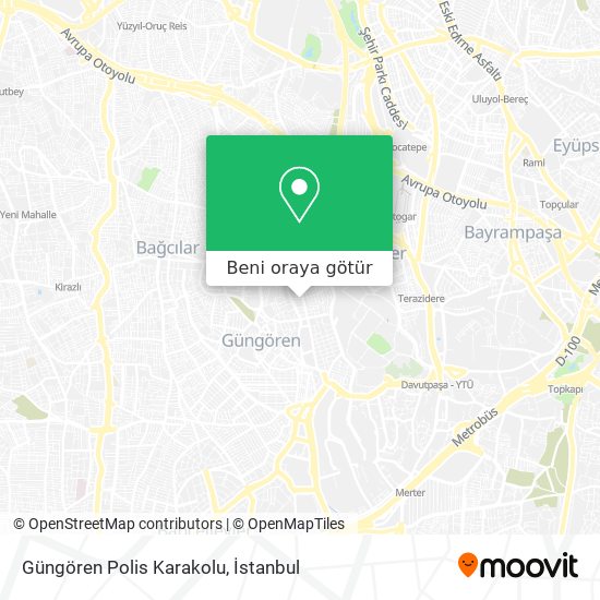 Güngören Polis Karakolu harita