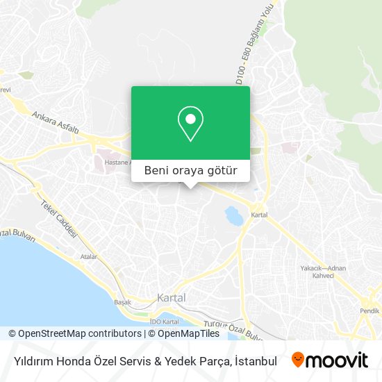 Yıldırım Honda Özel Servis & Yedek Parça harita