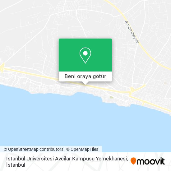 Istanbul Universitesi Avcilar Kampusu Yemekhanesi harita