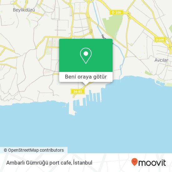 Ambarlı Gümrüğü port cafe harita