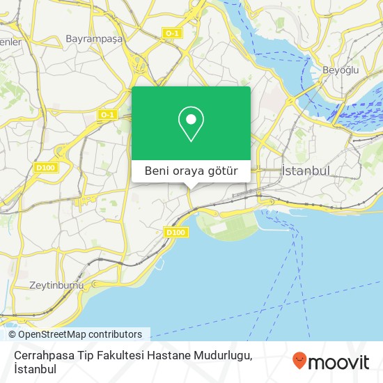 Cerrahpasa Tip Fakultesi Hastane Mudurlugu harita