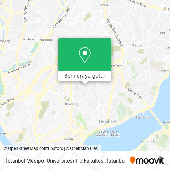 İstanbul Medipol Üniversitesi Tıp Fakültesi harita