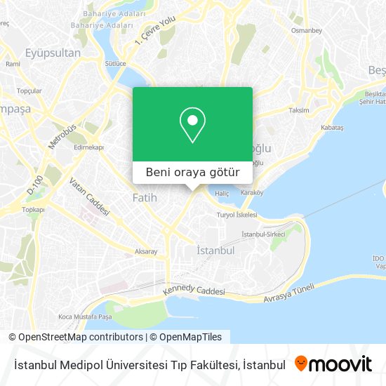 İstanbul Medipol Üniversitesi Tıp Fakültesi harita