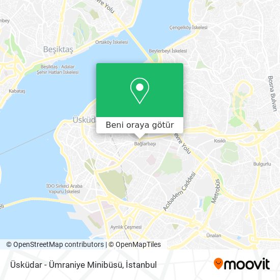 Üsküdar - Ümraniye Minibüsü harita