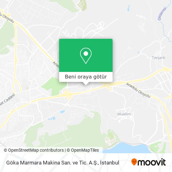 Göka Marmara Makina San. ve Tic. A.Ş. harita
