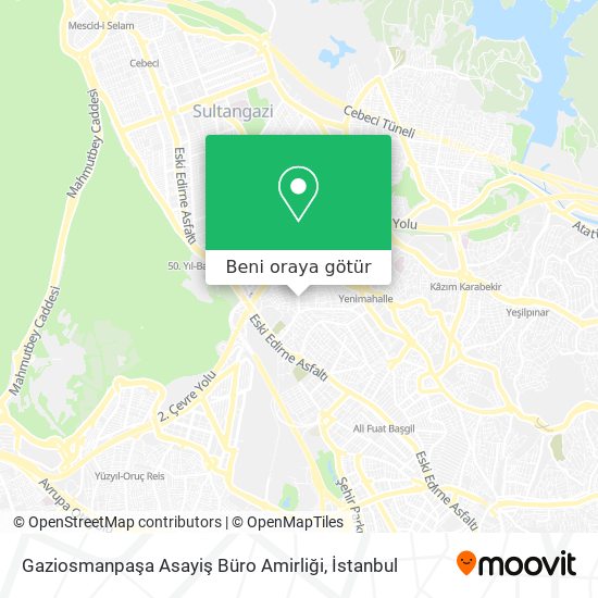 Gaziosmanpaşa Asayiş Büro Amirliği harita