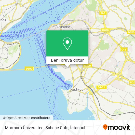 Marmara Üniversitesi Şahane Cafe harita