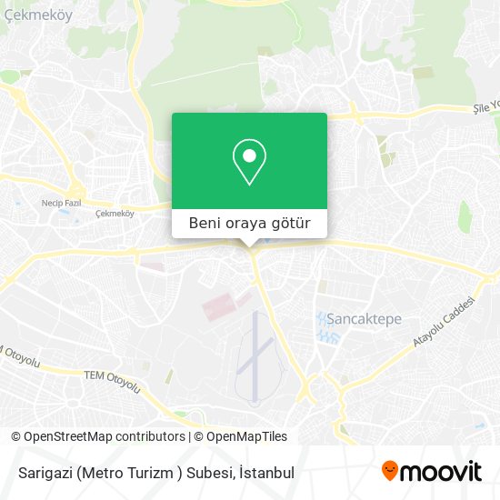 Sarigazi (Metro Turizm ) Subesi harita