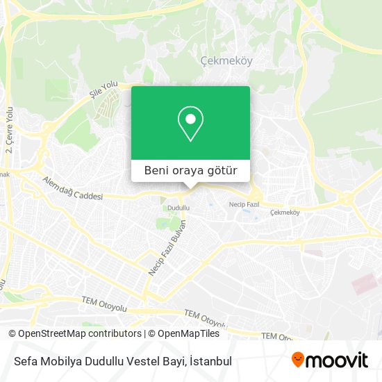 Sefa Mobilya Dudullu Vestel Bayi harita