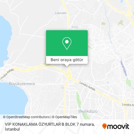 VİP KONAKLAMA ÖZYURTLAR B BLOK 7 numara harita