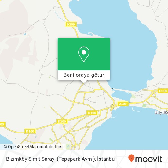 Bizimköy Simit Sarayi (Tepepark Avm ) harita