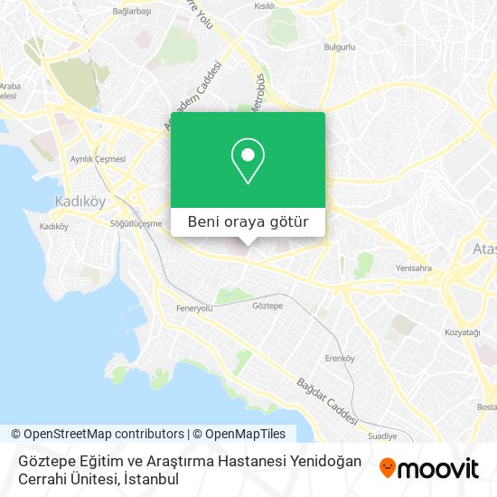 Göztepe Eğitim ve Araştırma Hastanesi Yenidoğan Cerrahi Ünitesi harita