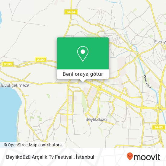 Beylikdüzü Arçelik Tv Festivali harita