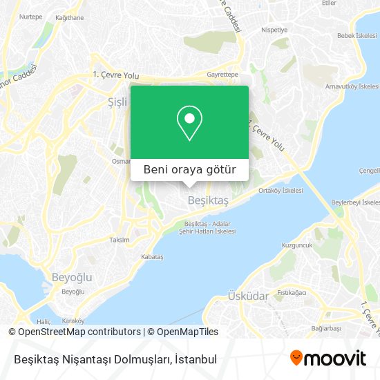 Beşiktaş Nişantaşı Dolmuşları harita