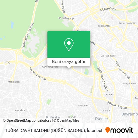 TUĞRA DAVET SALONU (DÜĞÜN SALONU) harita