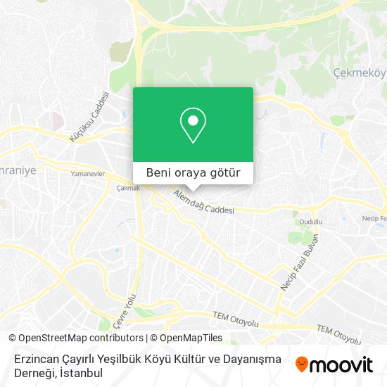 Erzincan Çayırlı Yeşilbük Köyü Kültür ve Dayanışma Derneği harita