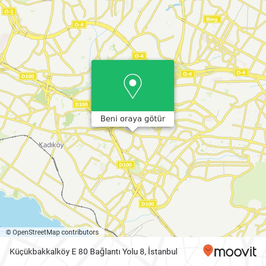 Küçükbakkalköy E 80 Bağlantı Yolu 8 harita