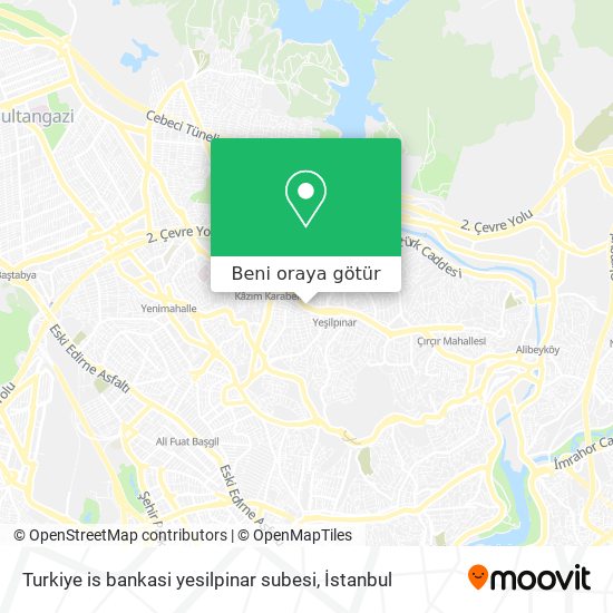 Turkiye is bankasi yesilpinar subesi harita