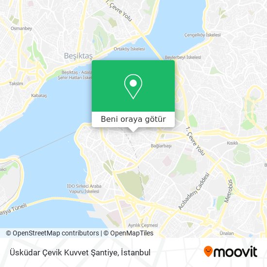 Üsküdar Çevik Kuvvet Şantiye harita