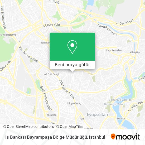 İş Bankası Bayrampaşa Bölge Müdürlüğü harita