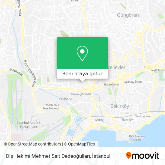 Diş Hekimi Mehmet Sait Dedeoğulları harita
