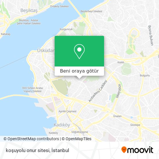 koşuyolu onur sitesi harita