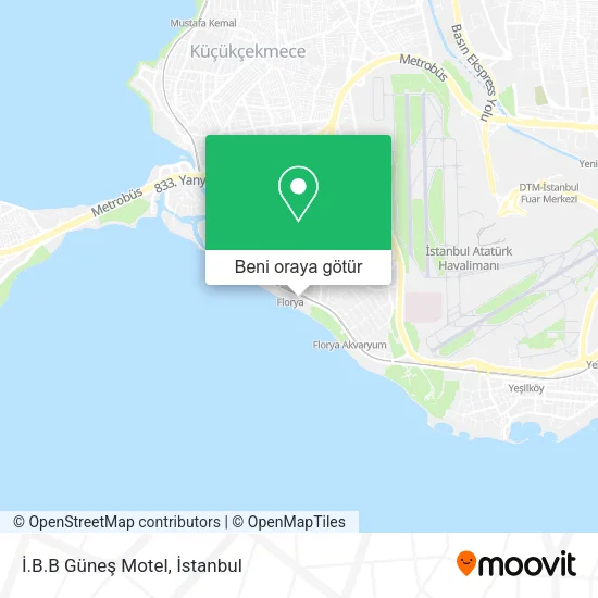 İ.B.B Güneş Motel harita