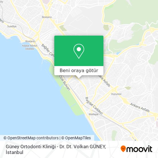 Güney Ortodonti Kliniği - Dr. Dt. Volkan GÜNEY harita