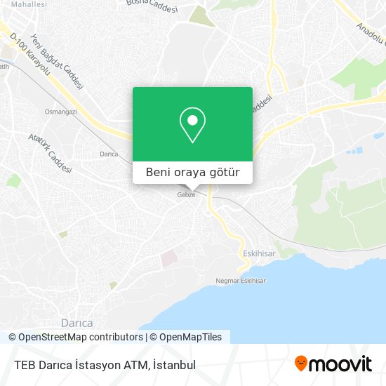 TEB Darıca İstasyon ATM harita