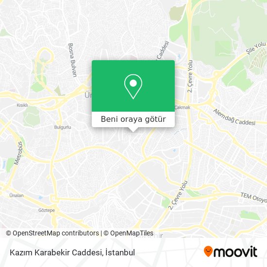 Kazım Karabekir Caddesi harita
