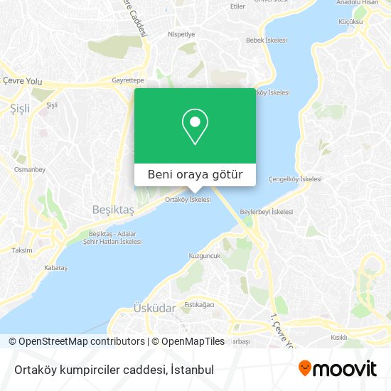 Ortaköy kumpirciler caddesi harita