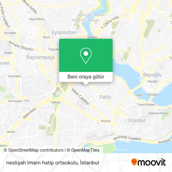 neslişah imam hatip ortaokulu harita