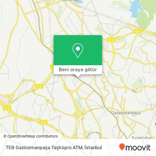 TEB Gaziosmanpaşa Taşköprü ATM harita