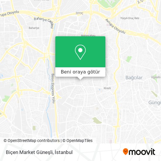 Biçen Market Güneşli harita