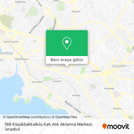 İBB Küçükbakkalköy Katı Atık Aktarma Merkezi harita