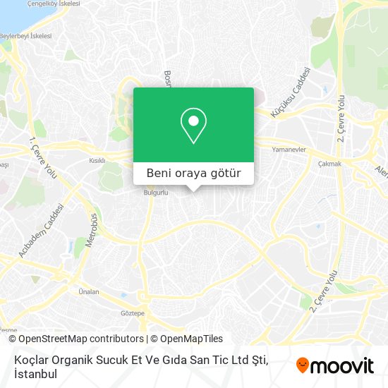 Koçlar Organik Sucuk Et Ve Gıda San Tic Ltd Şti harita