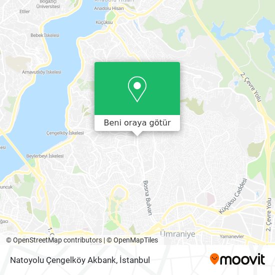 Natoyolu Çengelköy Akbank harita