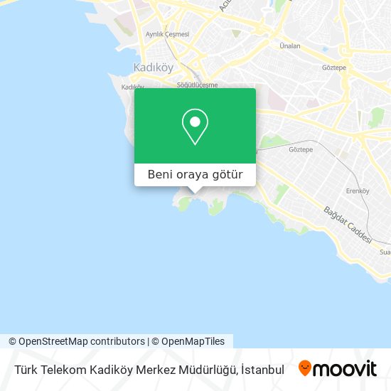 Türk Telekom Kadiköy Merkez Müdürlüğü harita