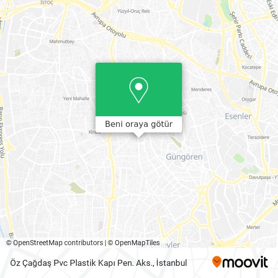 Öz Çağdaş Pvc Plastik Kapı Pen. Aks. harita