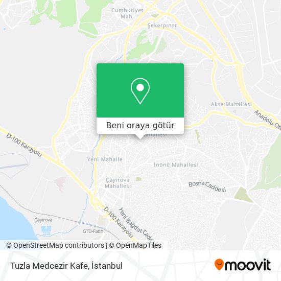Tuzla Medcezir Kafe harita