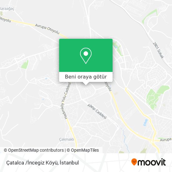 Çatalca /İncegiz Köyü harita