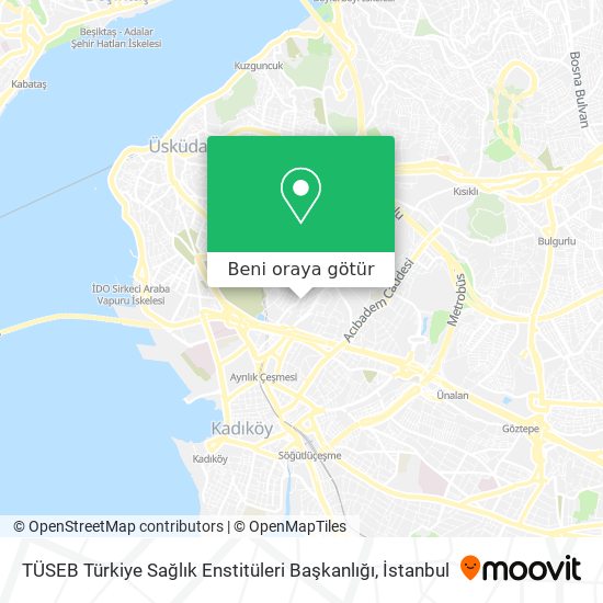 TÜSEB Türkiye Sağlık Enstitüleri Başkanlığı harita