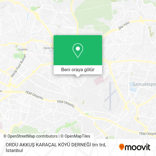 ORDU AKKUŞ KARAÇAL KÖYÜ DERNEĞİ trn trd harita
