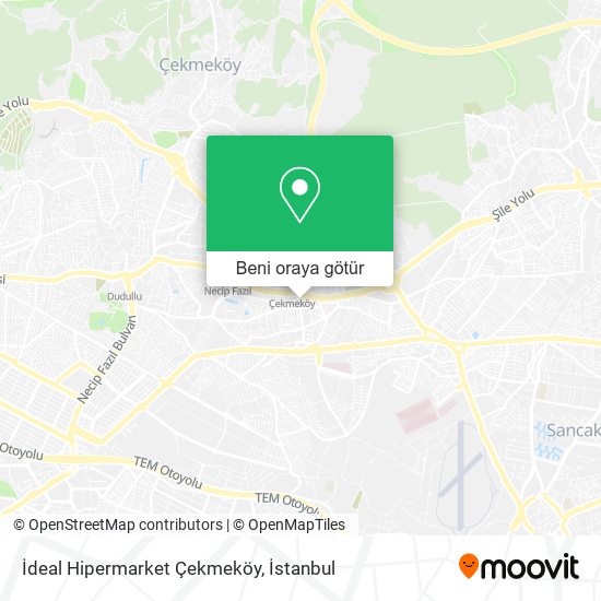 İdeal Hipermarket Çekmeköy harita