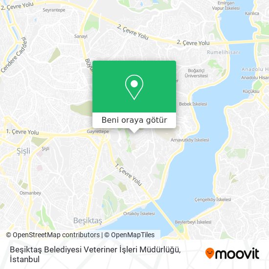 Beşiktaş Belediyesi Veteriner İşleri Müdürlüğü harita