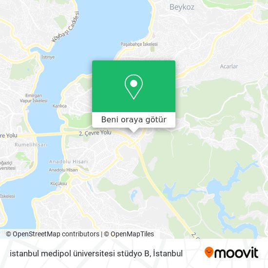 istanbul medipol üniversitesi stüdyo B harita